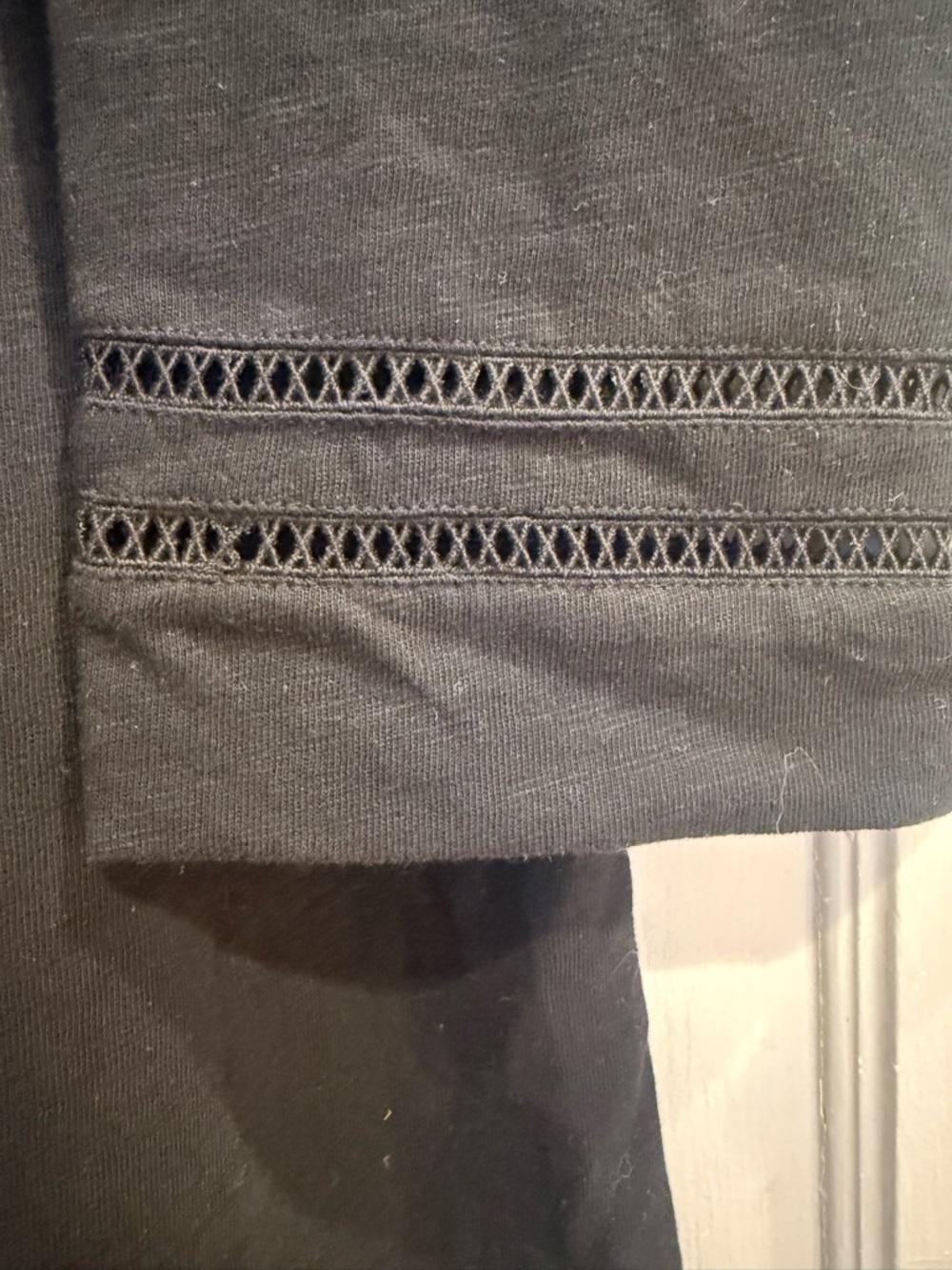 J CREW Black V-Neck Dress Tunic 100% Cotton size XL EUC - Picture 3 of 3